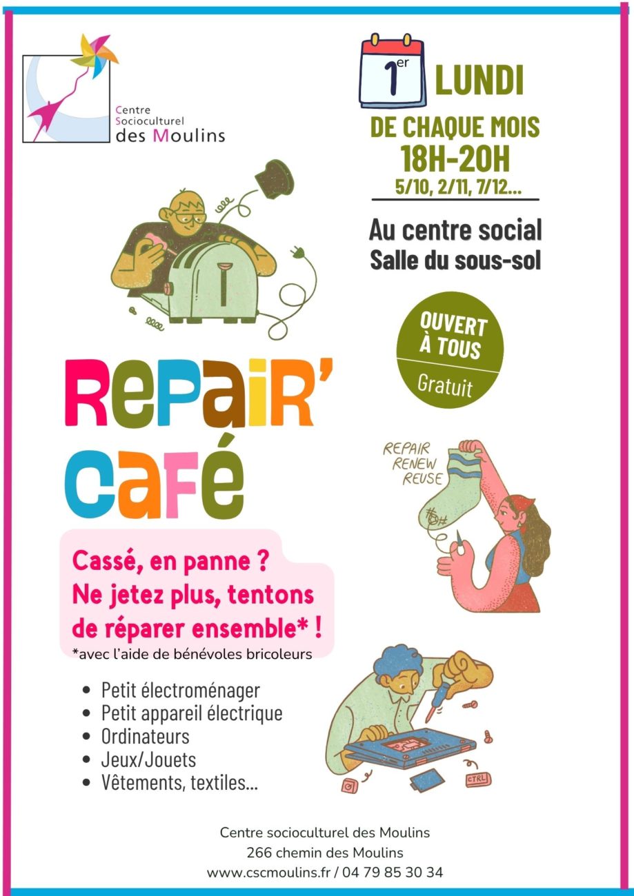 Un objet cassé ? Un appareil en panne ? On tente de le réparer avec vous !